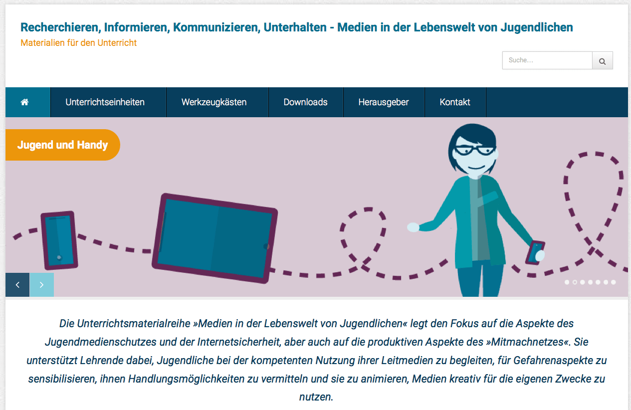 Screenshot von medien-in-die-schule.de (nicht unter freier Lizenz)