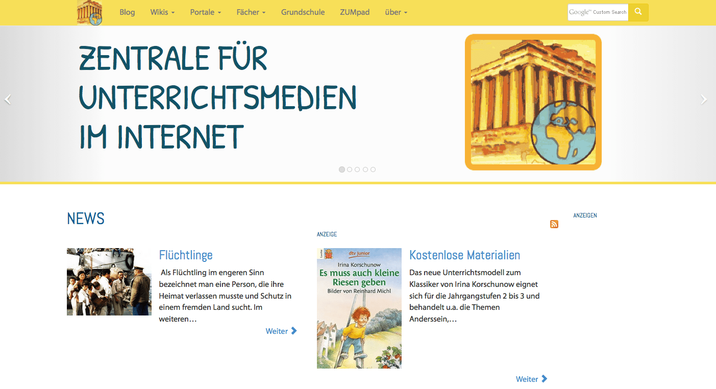 Screenshot von zum.de (nicht unter freier Lizenz)