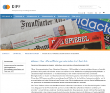 Pressemitteilung des DIPF, Screenshot, nicht unter einer freien Lizenz