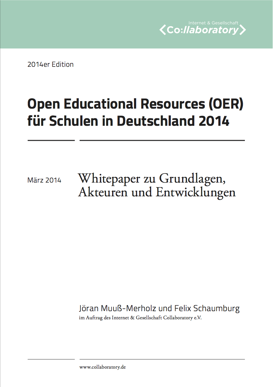 Cover des OER-Whitepapers