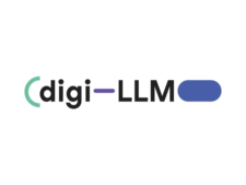 Logo digiLLM, links grüner Halbkreis, in Leserichtung daneben Schriftzug "digi", Bindestrich in lila, Schriftzug LLM und blaues Rechteck mit abgerundeten Ecken