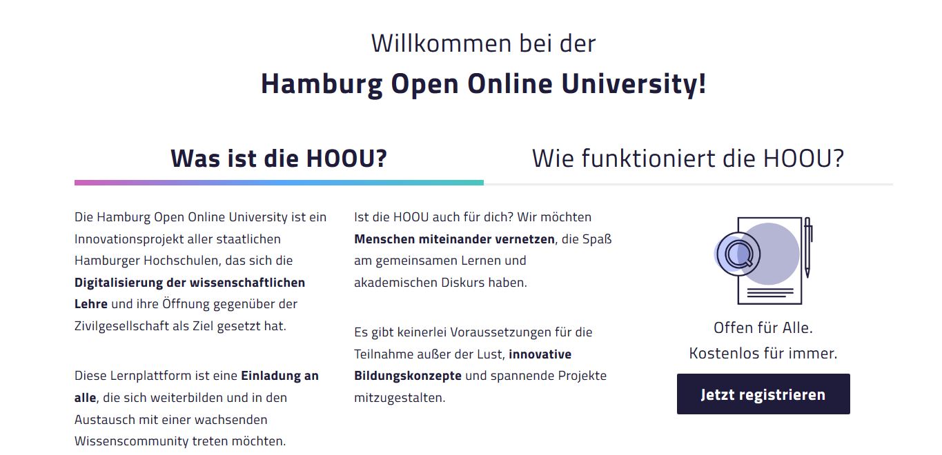 Screenshot HOOU, nicht unter freier Lizenz
