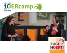 Thumbnail des Videomitschnitt des Podcast zugehOERt 091 auf dem OERcamp 2022 mit Chahira Nouira und Walter Hirche