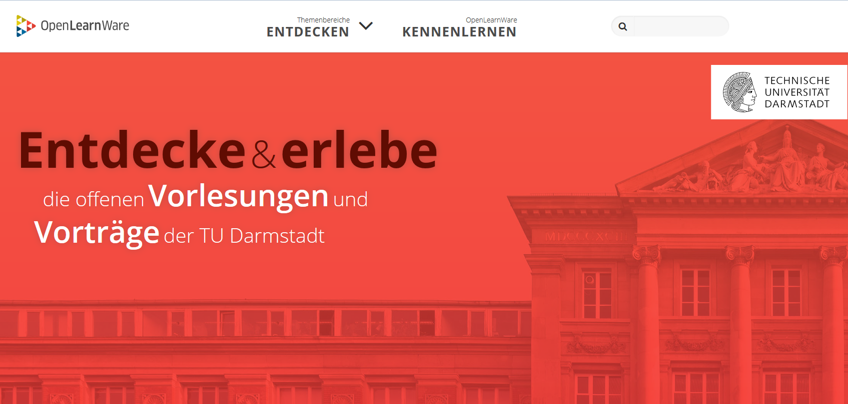 Screenshot OpenLearnware der TU Darmstadt